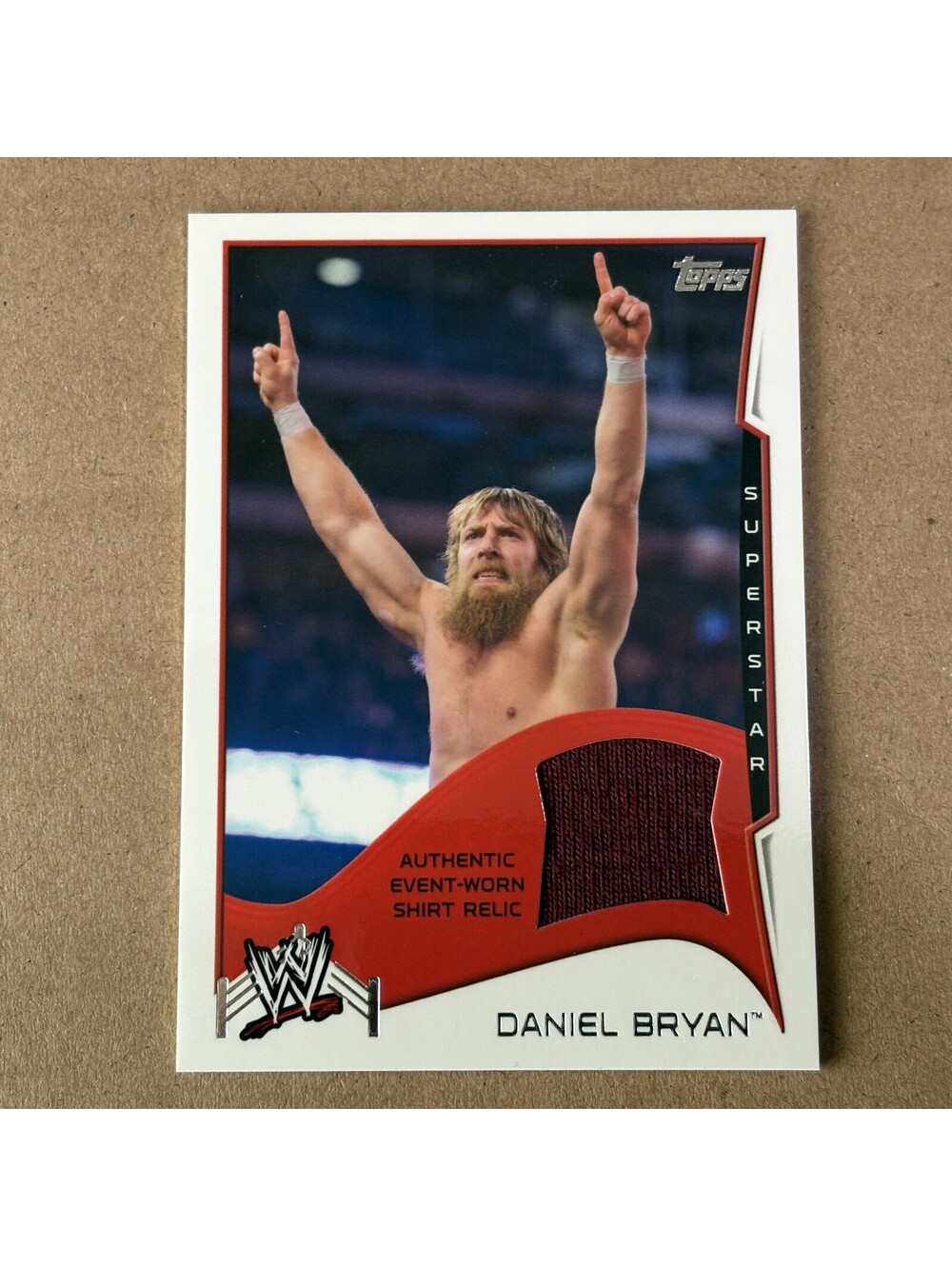 2014 Topps WWE Daniel Bryan #14 Shirt Relic